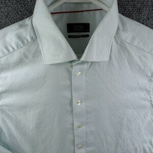 Eton Button Up Shirt Long Sleeve Cotton Blue 17 43 Contemporary Ganghester